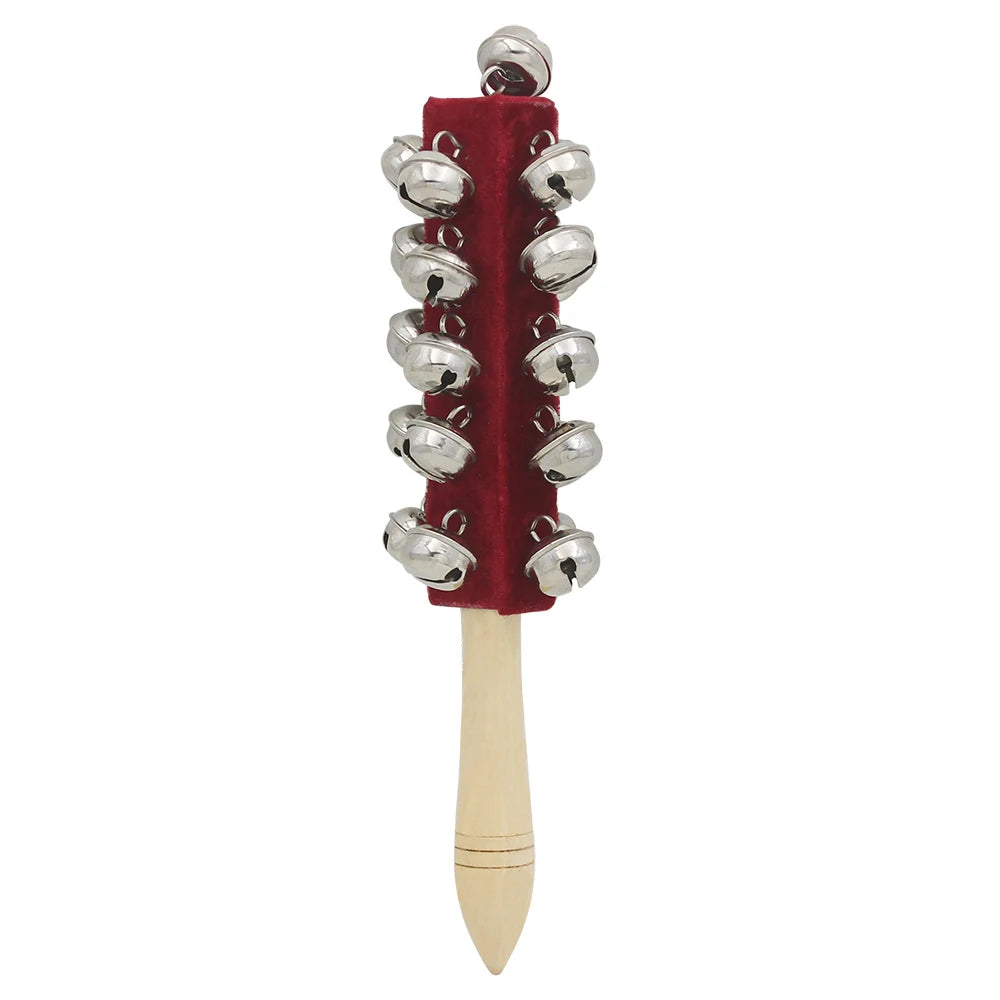 IRIN Hand Held Bell Stick Wooden Discussion Musical Toy for Adult KTV Party Orff Instruments Early Education Stick Shaker