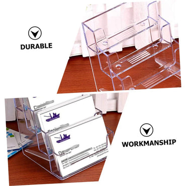 1PC 4-cell business card holder creative transparent card, storage box business volume, put business card box