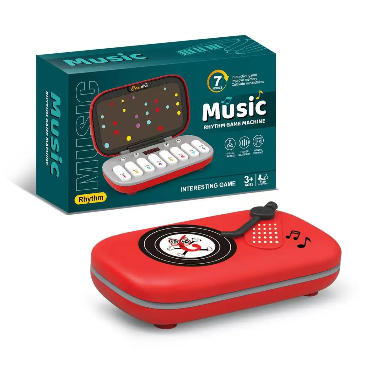 Electronic Music Rhythm Puzzle Game Machine Light Up Sensory Fast Push Organ Montessori Educational Travel Toy Christmas Gifts