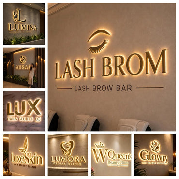 Custom Backlit Business Sign Metal Letters Waterproof Illuminated Sign 3D LED Signage for Brand Logo Storefront Advertising