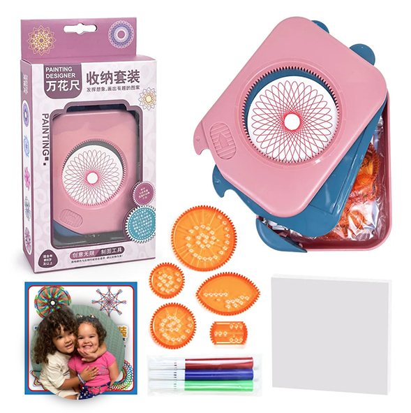 Magic Spirograph Drawing Toys Painting Template Multi-function Accessories Geometric Ruler Drafting Tools Storage Set Kids Toys