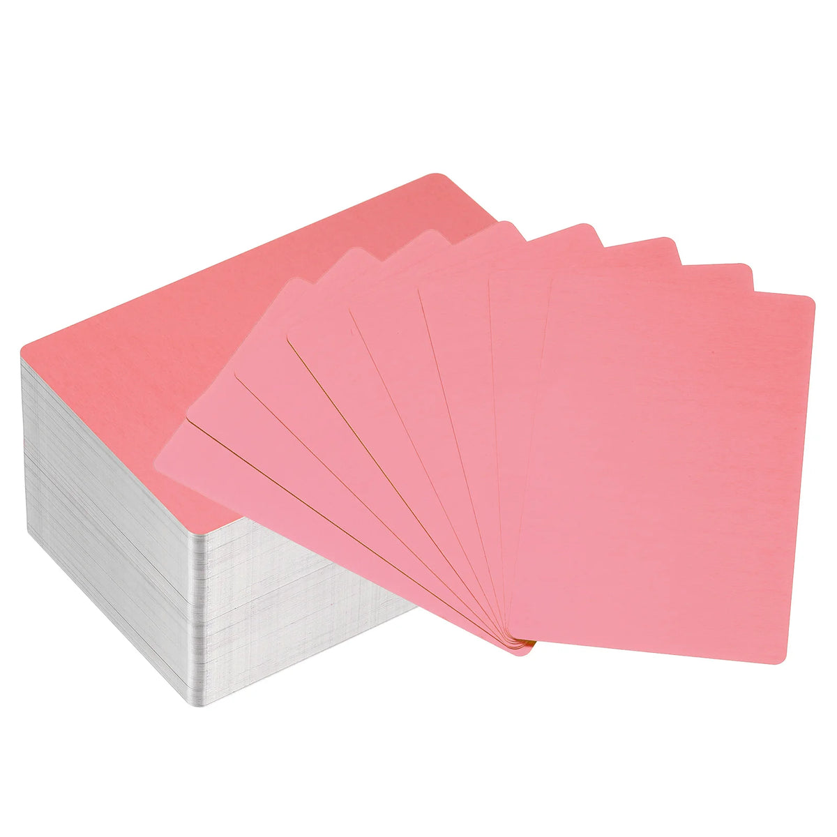 100/200/300Pcs Blank Metal Business Cards 0.21mm Thick 3.4x2.1 Inch Aluminum Laser Engrave Printable Name Card for Custom DIY