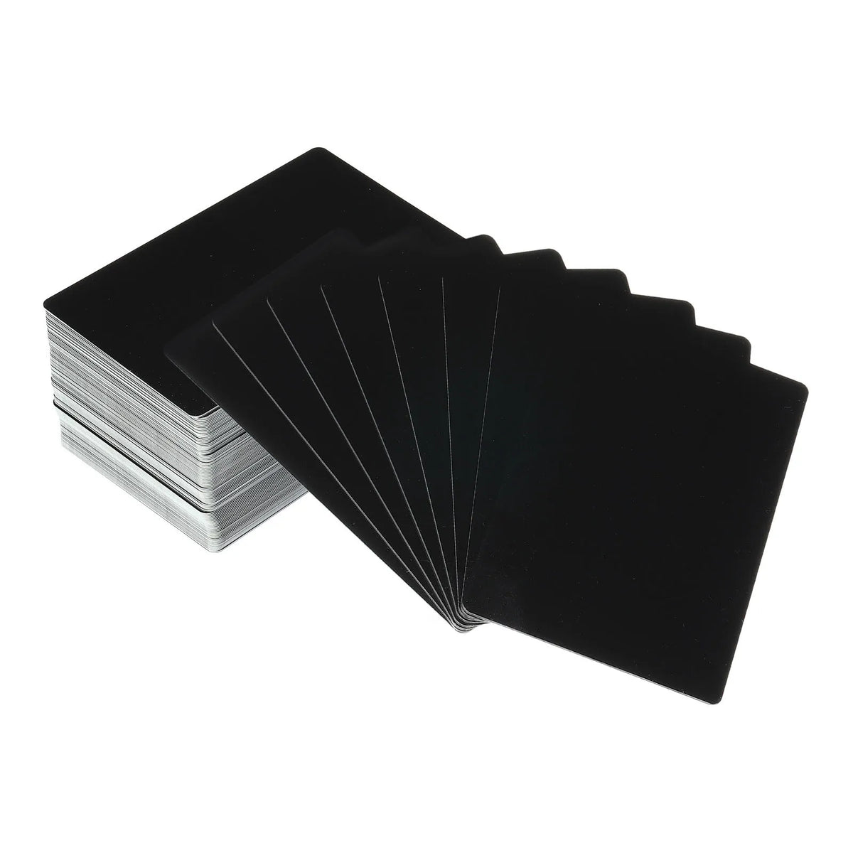 100/200/300Pcs Blank Metal Business Cards 0.21mm Thick 3.4x2.1 Inch Aluminum Laser Engrave Printable Name Card for Custom DIY