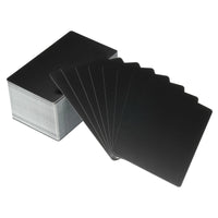 100/200/300Pcs Blank Metal Business Cards 0.21mm Thick 3.4x2.1 Inch Aluminum Laser Engrave Printable Name Card for Custom DIY