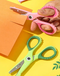 1pcs Child Safety Scissors Kindergarten Handmade Round Head Small Scissors for Paper Cross Stitch Scissors Yarn Pink Blue
