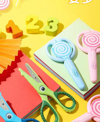 1pcs Child Safety Scissors Kindergarten Handmade Round Head Small Scissors for Paper Cross Stitch Scissors Yarn Pink Blue
