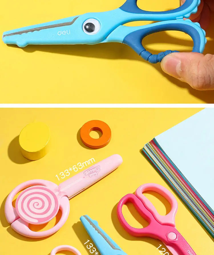 1pcs Child Safety Scissors Kindergarten Handmade Round Head Small Scissors for Paper Cross Stitch Scissors Yarn Pink Blue