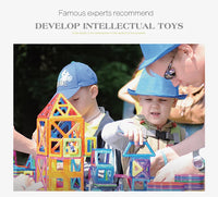 Magnetic Building Blocks DIY Magnets Construction Set Big Size Learning Montessori Educational Toys For Kid Magnet Tiles STEM