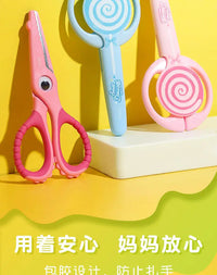 1pcs Child Safety Scissors Kindergarten Handmade Round Head Small Scissors for Paper Cross Stitch Scissors Yarn Pink Blue