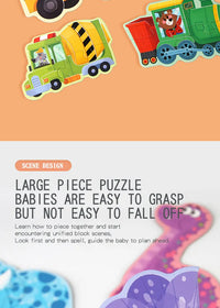 Wooden Jigsaw Puzzles for Toddlers Cartoon Animal Paper Puzzles Montessori Early Learning Education Toys Set Gifts Box for Kids