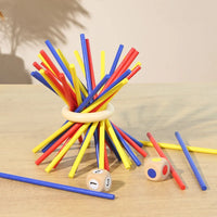New 3in1 Wooden Stick and Tower Game Arithmetic Early Education Montessori Toys Thinking Training Parent-child Interactive Toy