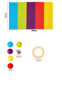 New 3in1 Wooden Stick and Tower Game Arithmetic Early Education Montessori Toys Thinking Training Parent-child Interactive Toy