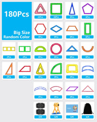 Magnetic Building Blocks DIY Magnets Construction Set Big Size Learning Montessori Educational Toys For Kid Magnet Tiles STEM