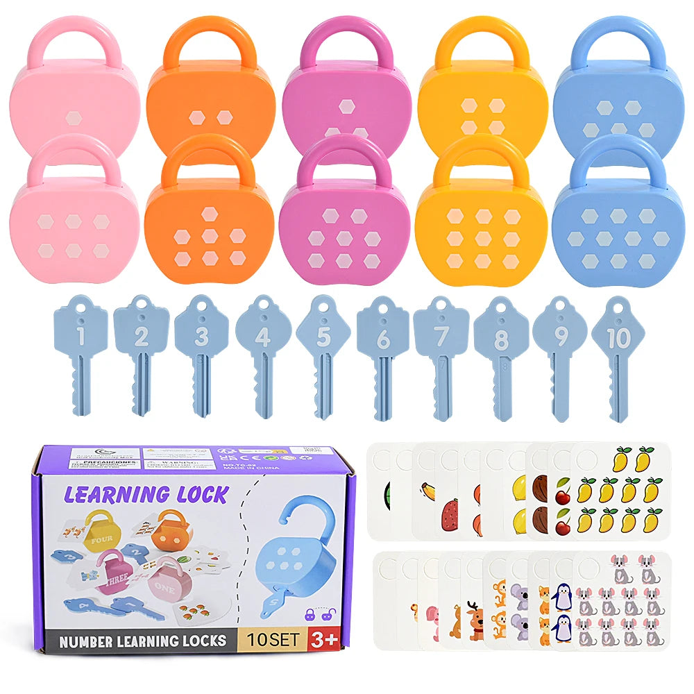 Educational Toy Apple Digital Unlock Toys Fun Number and Letter Match Game for Inspired Learning Toy Gift
