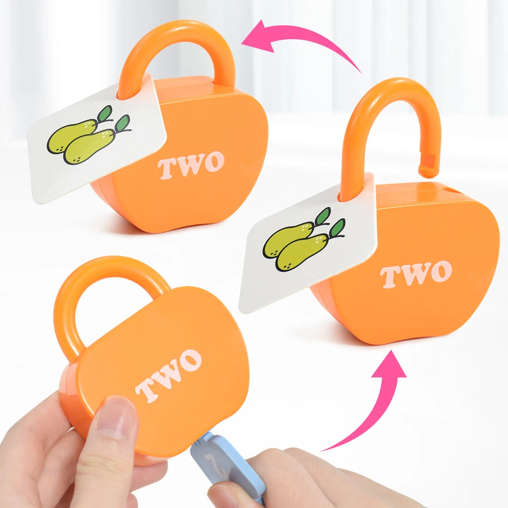 Educational Toy Apple Digital Unlock Toys Fun Number and Letter Match Game for Inspired Learning Toy Gift