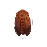 1 set 11CM Natural Wood Frog Guiro Instrument Handcrafted Percussion Toy Halloween Desktop Animal Sound Maker Musical Decor Wave
