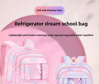 Refrigerator Door Pink Princess Schoolbag Students Female Super Lightweight Large Capacity Anti-splashing Water Large Capacity