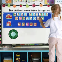 School Classroom Attendance Pocket Chart With 74 Color Cards Teacher Who Is Here Today Accessories For Classroom Management
