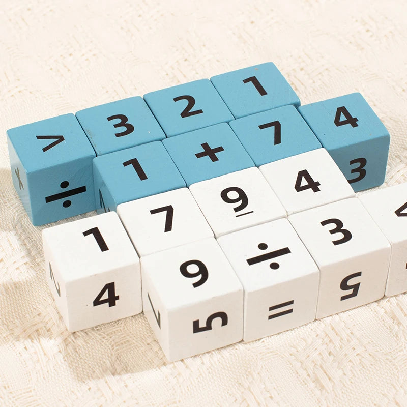 Kids Wooden Number Calculation Battle Blocks Addition Subtraction Multiplication Division Operation Math Games Educational Toys