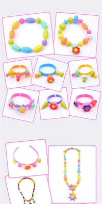 DIY Pop Beads Girl Toy Creativity PopArty Beads Snap-Together for Kid Crafts Children Bracelet Jewelry Fashion Kit Toy for Girl