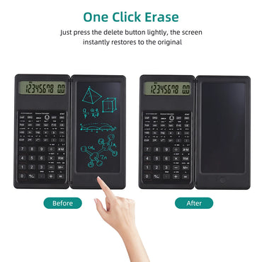 Portable 6.5 Inch Calculator LCD Screen Writing Tablet Folding Scientific Calculator Tablet Digital Drawing Pad With Stylus Pen