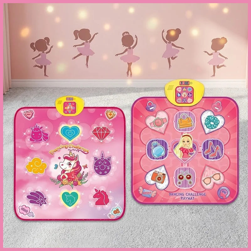 Unicorn Music Dance Mat Kids Electronic Dancing Blanket LED Score Board Floor Game Carpet Educational Toys Girl Birthday Gift