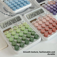 High Aesthetic Solar Calculator Gradient Color Button Battery Dual-Use Suitable for Home, School and Office Supplies