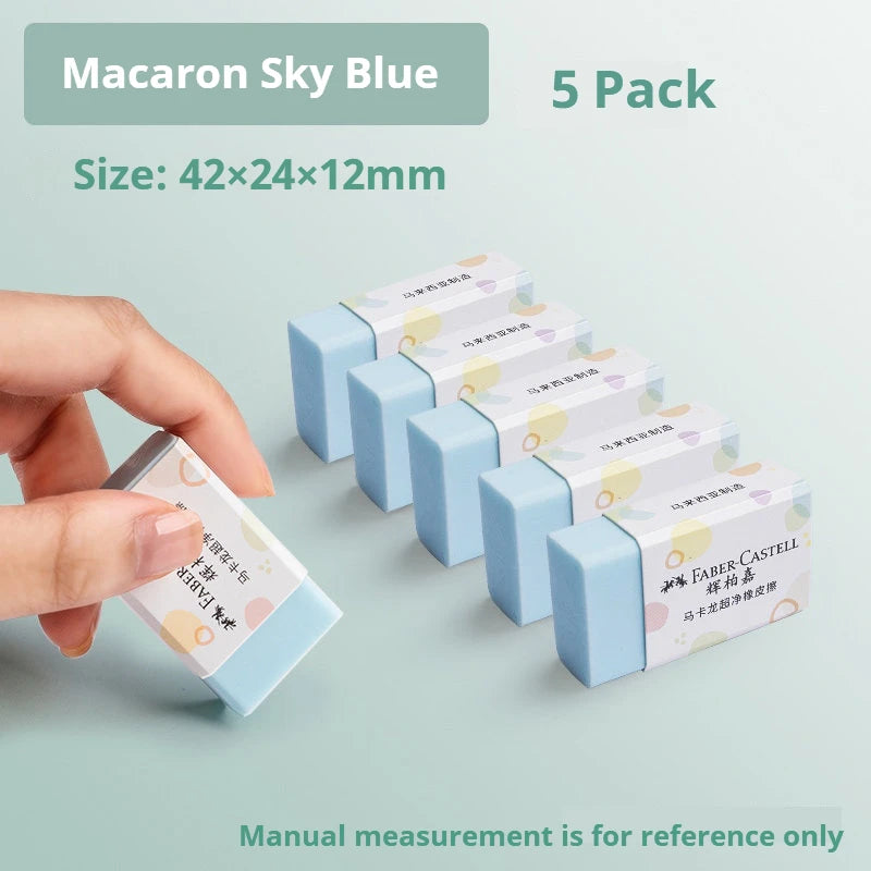 Faber-Castell Pencil Eraser 4/18 Pcs Macaroon Color Clean Rubber Eraser Set Portable School Office Supplies Student Stationery