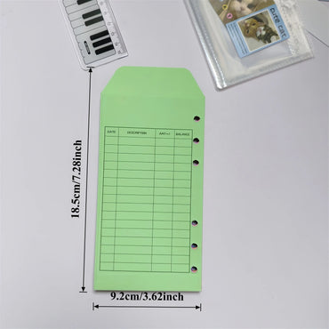 Set of 13 Vibrant Binders(1 Binder+12 Color Envelope), Cash Envelope Organizer - For Tracking Weekly and Monthly Spending Report