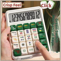 Detachable Mute Mahjong-Sound Calculator Cute Cartoon Electronic Calculators Mechanical Buttons Large Screen