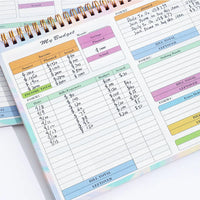 B5 Spiral Household Expense Account Book Daily Weekly Finance Budget Planner Cash Income Expenditure Saving Tracker Notebook