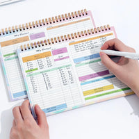 B5 Spiral Household Expense Account Book Daily Weekly Finance Budget Planner Cash Income Expenditure Saving Tracker Notebook