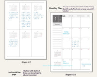 Kinbor 2027 A5 Efficiency Planner Two Days Per Page Notebook To Do List Self-discipline Habit Tracker Time Management Journal