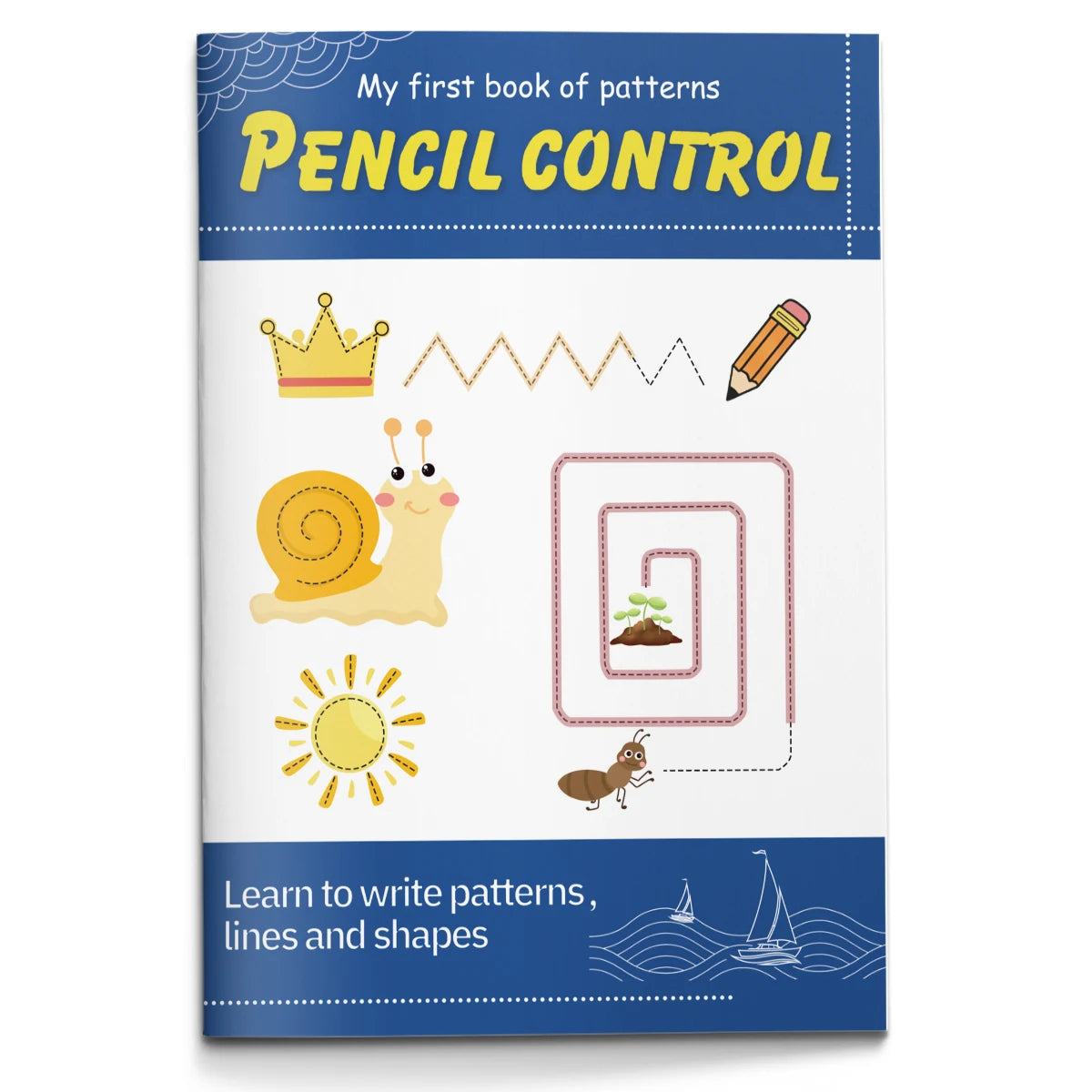 Pencil Control Activity Book for Kids, Tracing Lines and Shapes Workbook, Early Writing Practice Book