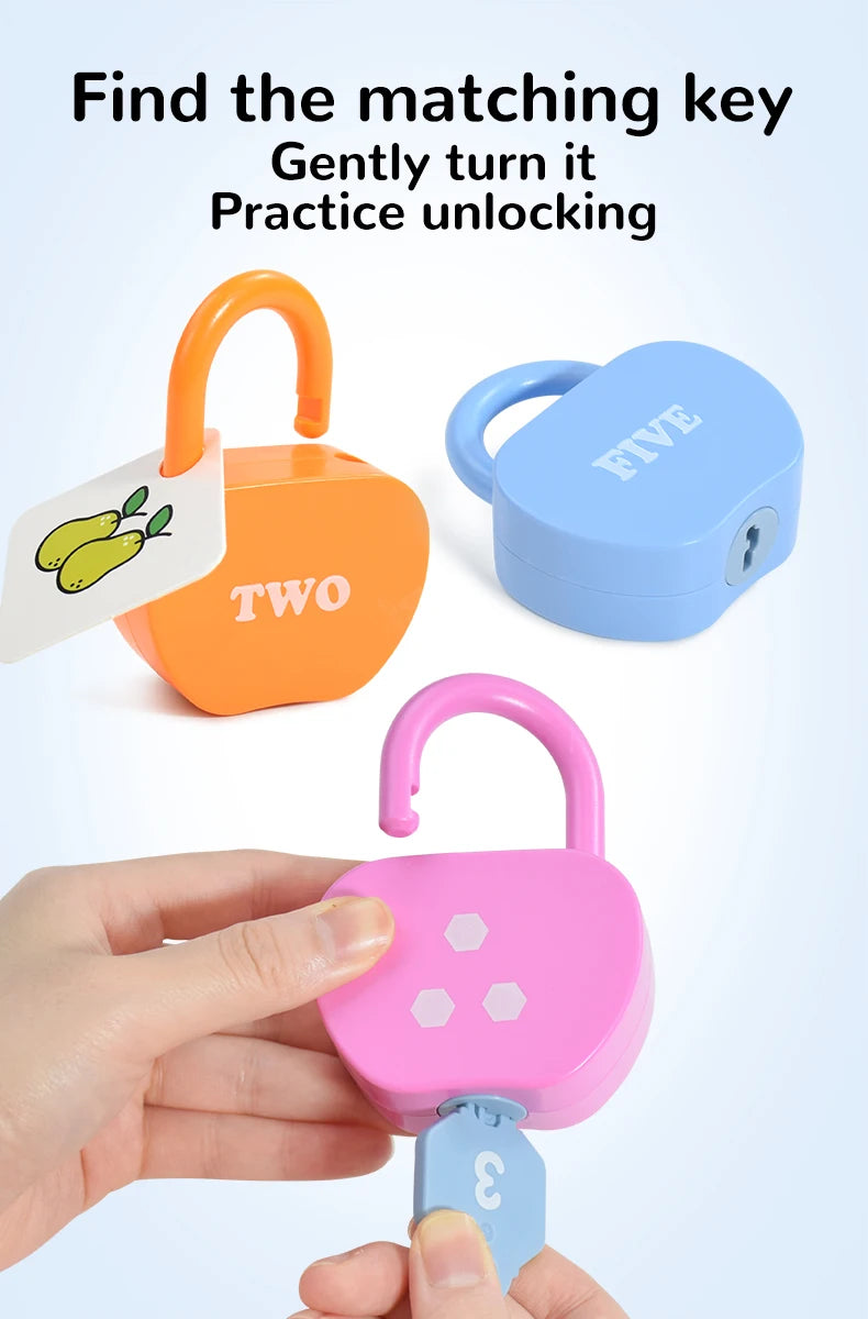 Educational Toy Apple Digital Unlock Toys Fun Number and Letter Match Game for Inspired Learning Toy Gift