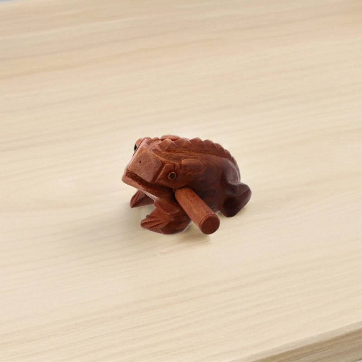 1 set 11CM Natural Wood Frog Guiro Instrument Handcrafted Percussion Toy Halloween Desktop Animal Sound Maker Musical Decor Wave