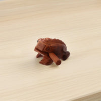 1 set 11CM Natural Wood Frog Guiro Instrument Handcrafted Percussion Toy Halloween Desktop Animal Sound Maker Musical Decor Wave