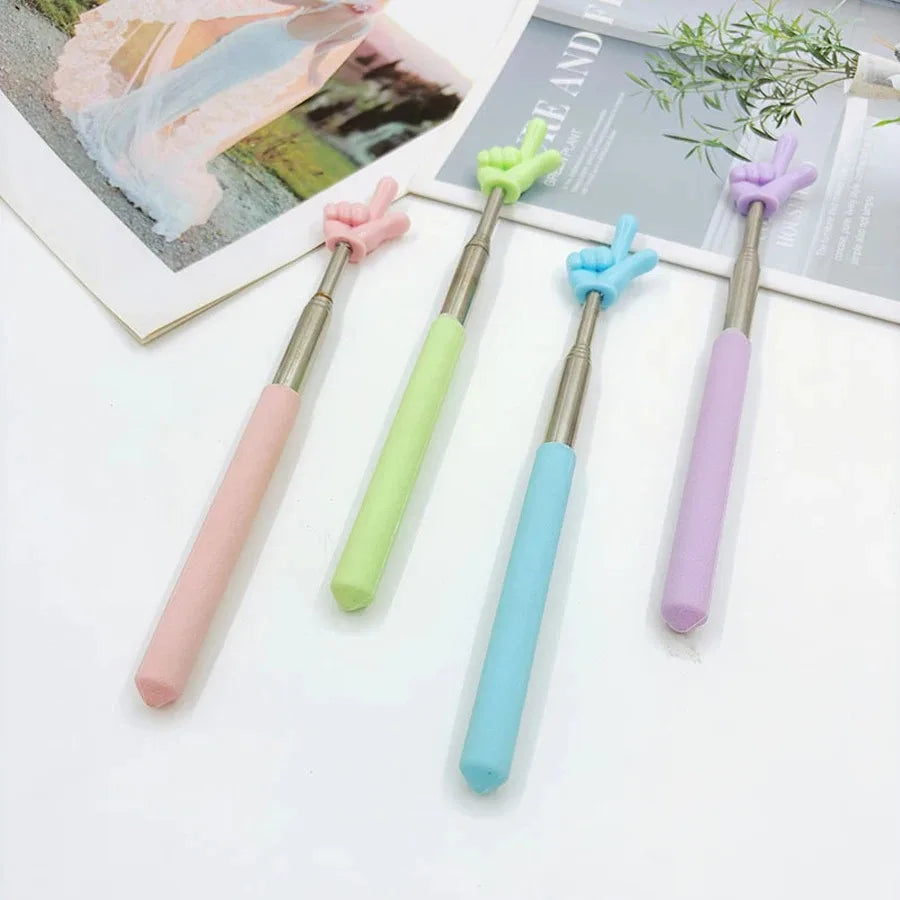 Retractable Hand Shape Reading Pointer Stick Stretchable Teaching Guidance Stick Kids Reading Tool Classroom Instruction Pointer