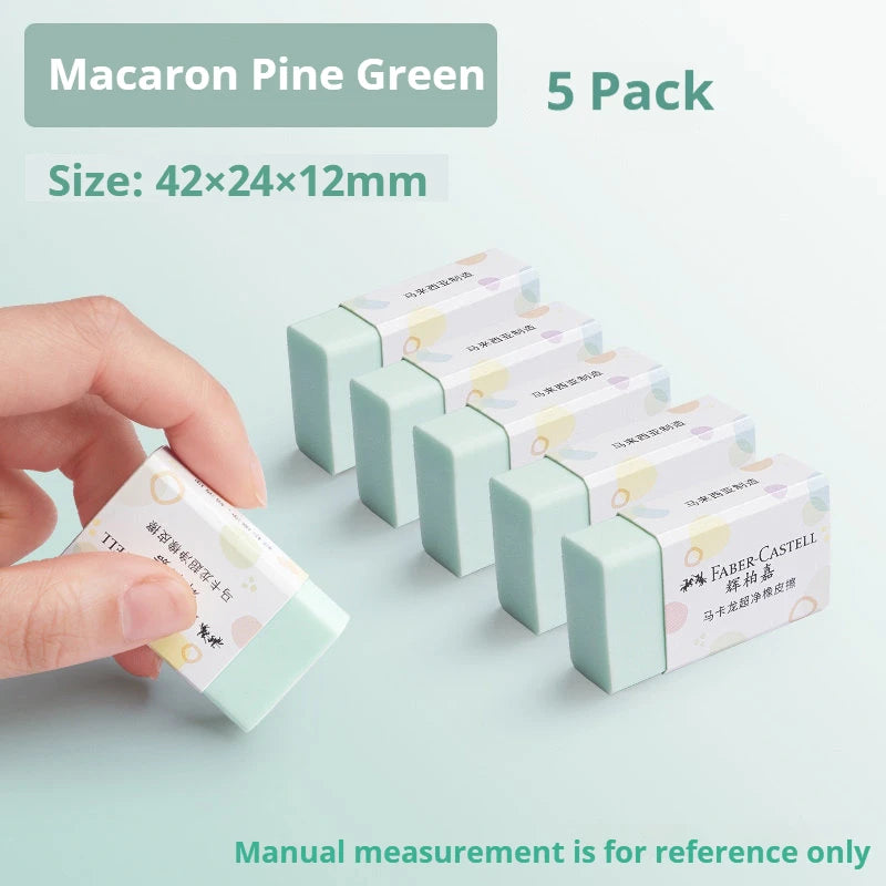 Faber-Castell Pencil Eraser 4/18 Pcs Macaroon Color Clean Rubber Eraser Set Portable School Office Supplies Student Stationery