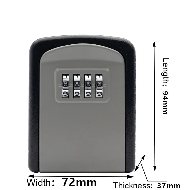 Wall Mount Key Storage Secret Box Organizer 4 Digit Combination Password Security Code Lock No Key Home Key Safe Box