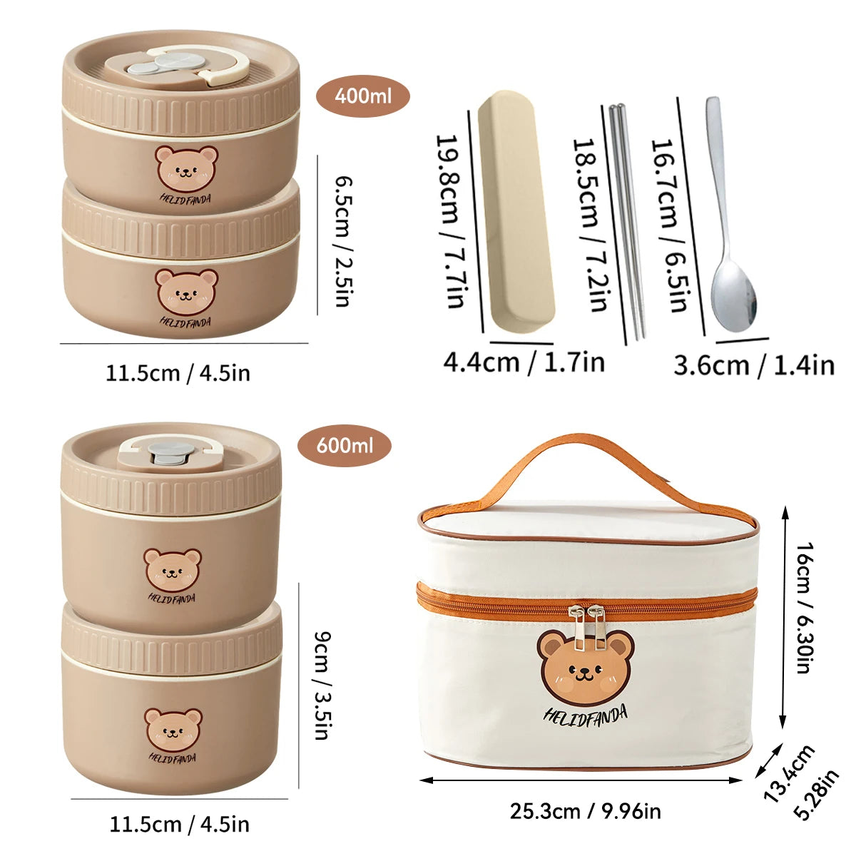 Portable Cute 304 Stainless Steel Insulated Bento Lunch Box For Kids Students Leak-proof Keep Warm Food Container Microwave Safe
