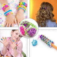 600pcs Loom Bands Colorful Loom Rubber Bands Set 12 Colours DIY Rubber Bands Bracelet Making Kit Gift for Girls Kids Art Craft