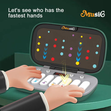 Electronic Music Rhythm Puzzle Game Machine Light Up Sensory Fast Push Organ Montessori Educational Travel Toy Christmas Gifts