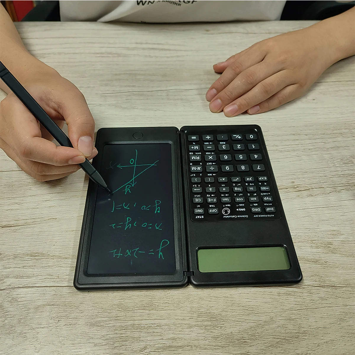 Portable 6.5 Inch Calculator LCD Screen Writing Tablet Folding Scientific Calculator Tablet Digital Drawing Pad With Stylus Pen