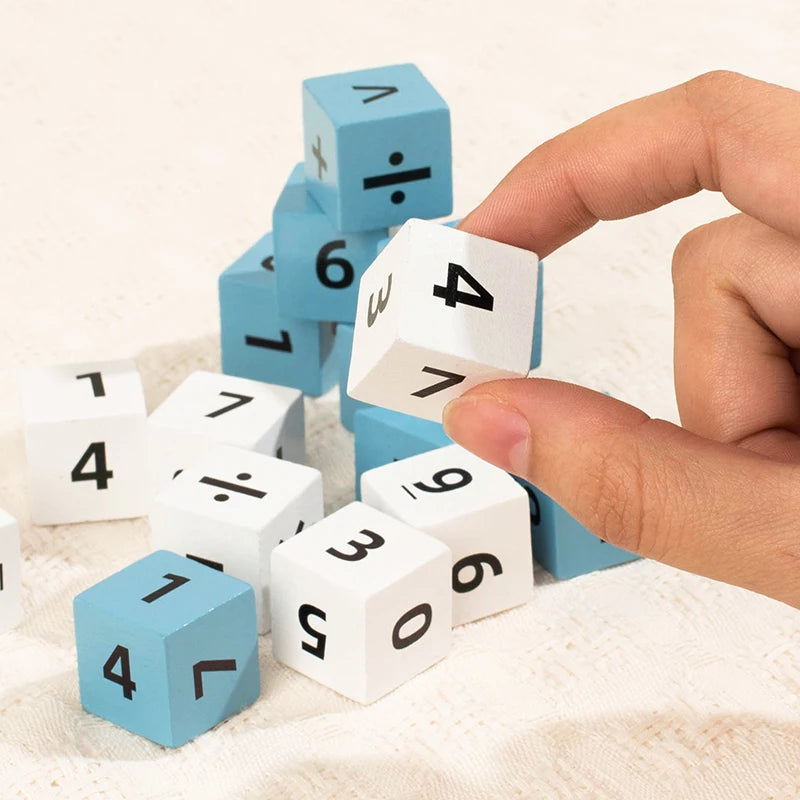 Kids Wooden Number Calculation Battle Blocks Addition Subtraction Multiplication Division Operation Math Games Educational Toys