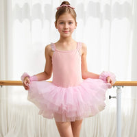 Girls Ballet Cute Tutu Dance Leotard Pink  Fashion Professional Kids Camisole Dance Party Dress Performance Costume  ﻿