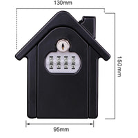 Wall Mount Key Storage Secret Box Organizer 4 Digit Combination Password Security Code Lock No Key Home Key Safe Box