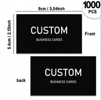 200/500/1000pcs Customizable Cards, Personalized Business Cards with Acrylic Storage Box, Matte Film Thank You Invitations