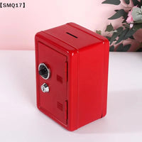 Mini Metal Safe Piggy Bank With Combination Lock And Key Security Perfect For Kids Money Saving Home Small Items Storage【SMQ】