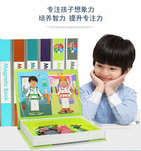 Montessori Magnetic Busy Book 3D Cartoon Puzzles Jigsaw Funny Brain Training Game Educational Learning Toys for Kids Gift Xmas